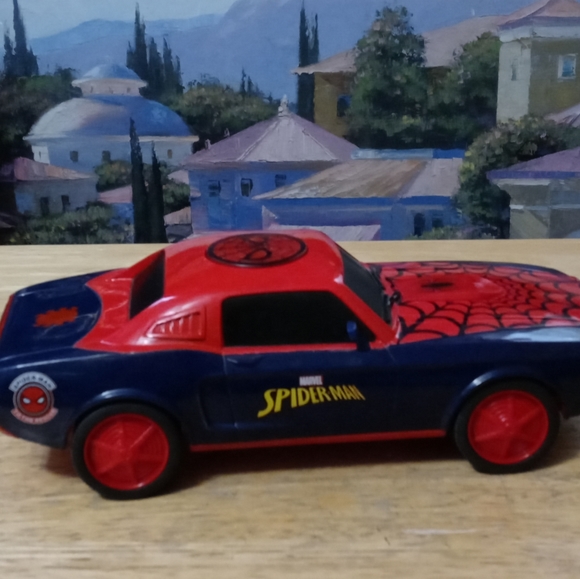 MARVEL SPIDERMAN💡Light & Sound 9" RARE VINTAGE Muscle Car,NICE 🎁 GIFT. - Picture 12 of 15